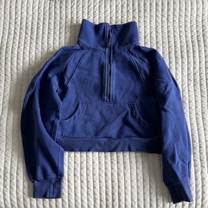 Lululemon Scuba Oversized Funnel Neck Half Zip Psychic Blue XS/S